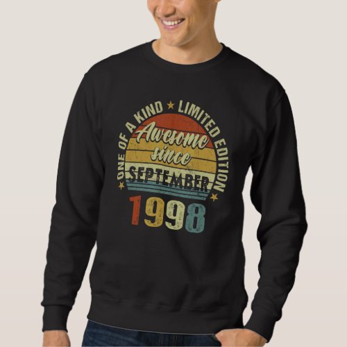 24 Years Old  Awesome Since September 1998 24th 4 Sweatshirt