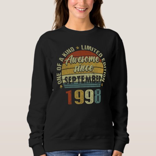 24 Years Old  Awesome Since September 1998 24th 4 Sweatshirt