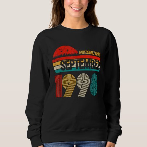 24 Years Old  Awesome Since September 1998 24th Sweatshirt