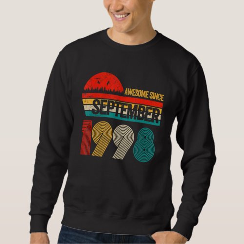 24 Years Old  Awesome Since September 1998 24th Sweatshirt