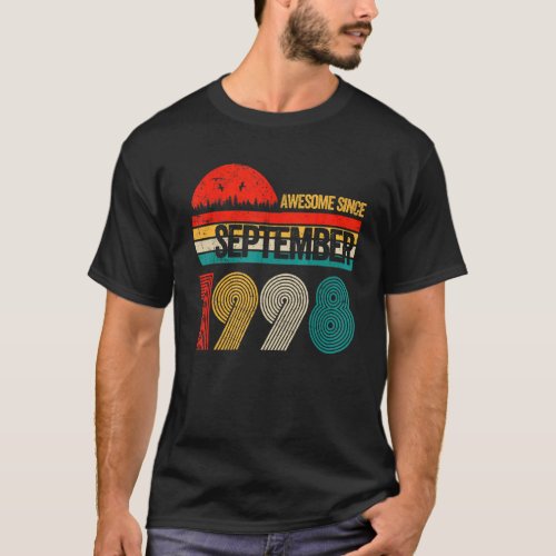 24 Years Old  Awesome Since September 1998 24th T_Shirt