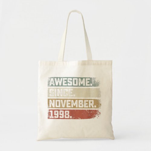 24 Years Old Gifts 24th Birthday Awesome Since Nov Tote Bag