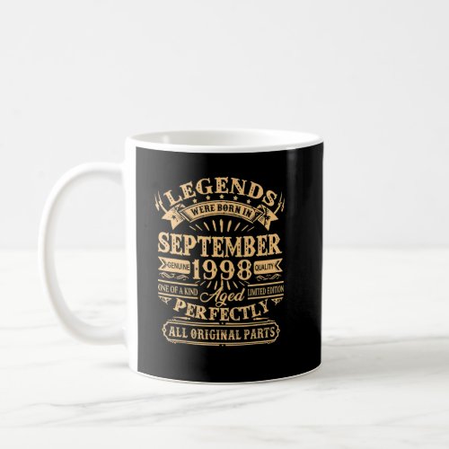 24 Years Old Legends Were Born In September 1998  Coffee Mug