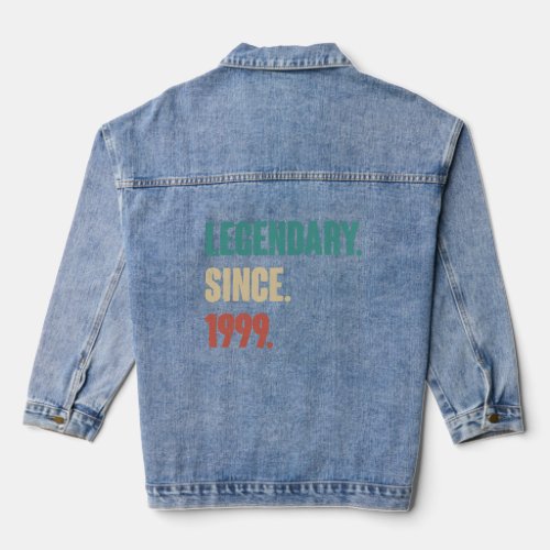 24 Years Old Vintage 1999 Birthday 24th Decoration Denim Jacket