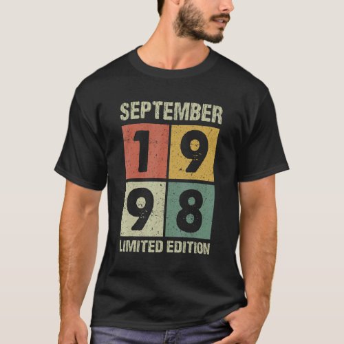 24 Years Old  Vintage September 1998 24th Birthday T_Shirt