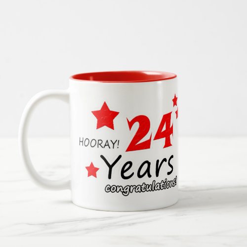 24th anniversary 24 Years Wedding Anniversaries Two_Tone Coffee Mug