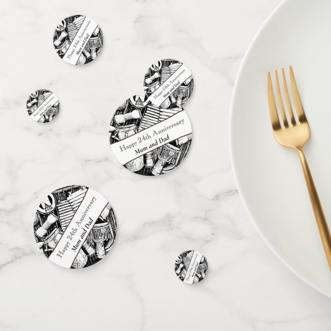 24th Anniversary editable    Confetti (Group)