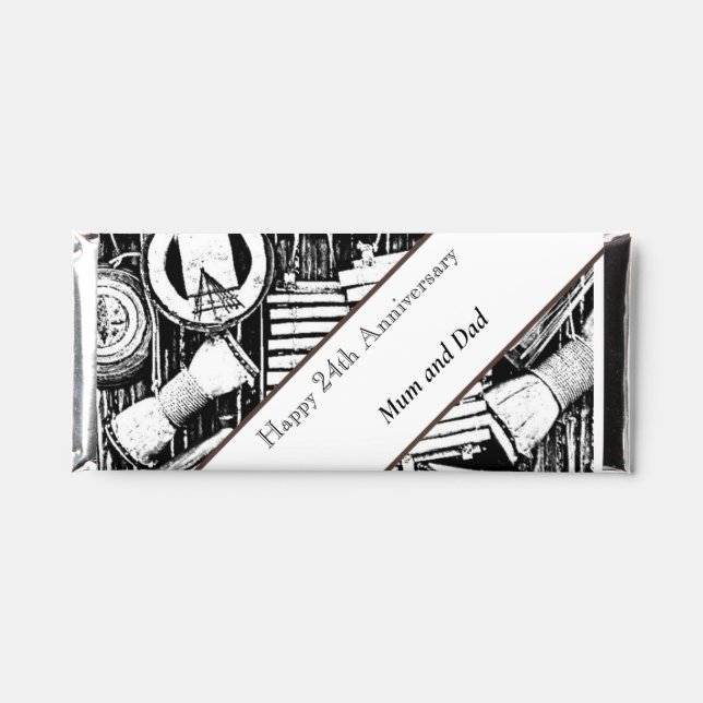 24th Anniversary editable    Hershey Bar Favors (Front)