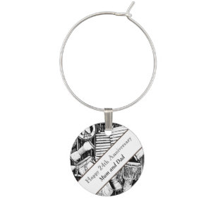 24th Anniversary editable    Wine Charm