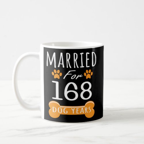 24Th Anniversary Married For 168 Dog Years Marriag Coffee Mug