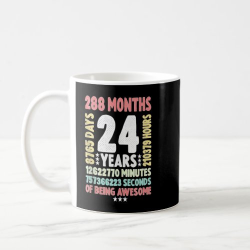 24th Birthday 24 Years Old Vintage Retro 24 yr old Coffee Mug