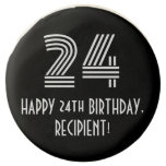 [ Thumbnail: 24th Birthday - Art Deco Inspired Look "24", Name ]