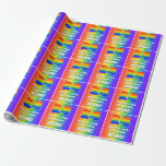 [ Thumbnail: 24th Birthday: Colorful, Fun Rainbow Pattern # 24 Wrapping Paper ]
