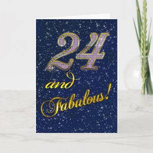 24th birthday for someone Fabulous Card