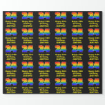 [ Thumbnail: 24th Birthday: Fun, Colorful Rainbow Inspired # 24 Wrapping Paper ]