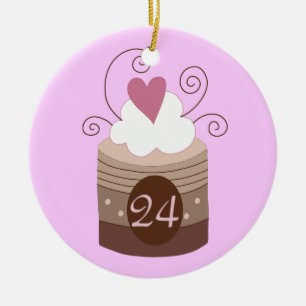 24th Birthday Gift Ideas For Her Ceramic Ornament