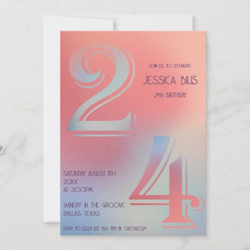 24th birthday invitation