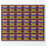 [ Thumbnail: 24th Birthday: Loving Hearts Pattern, Rainbow # 24 Wrapping Paper ]