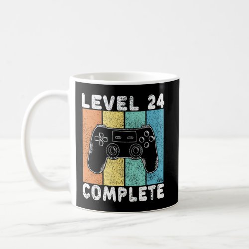 24Th Birthday Men Gaming Level 24 Complete 24 Year Coffee Mug