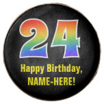 [ Thumbnail: 24th Birthday - Rainbow Spectrum Pattern Number 24 ]