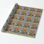 24th Birthday: Spooky Halloween Theme, Custom Name Wrapping Paper<br><div class="desc">This spooky and scary Halloween birthday themed wrapping paper design features a large number "24" and the message "HAPPY BIRTHDAY, ", plus a customizable name. There are also depictions of a ghost and a bat on the front. Wrapping paper like this might be fun to use when wrapping gifts or...</div>