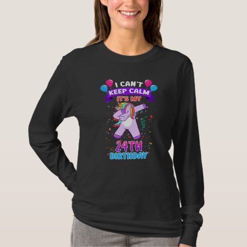 24th Birthday Unicorn  For 24 Years Old Women At A T_Shirt