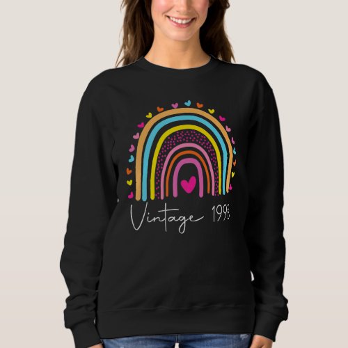 24th Birthday Vintage 1998 Rainbow Birthday Sweatshirt