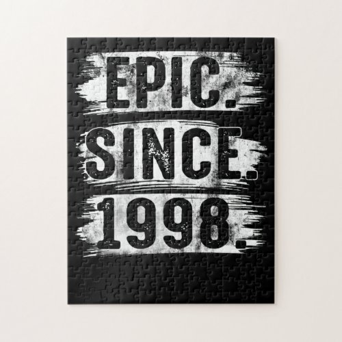 24th Birthday Vintage Epic Since 1998 24 Years Old Jigsaw Puzzle