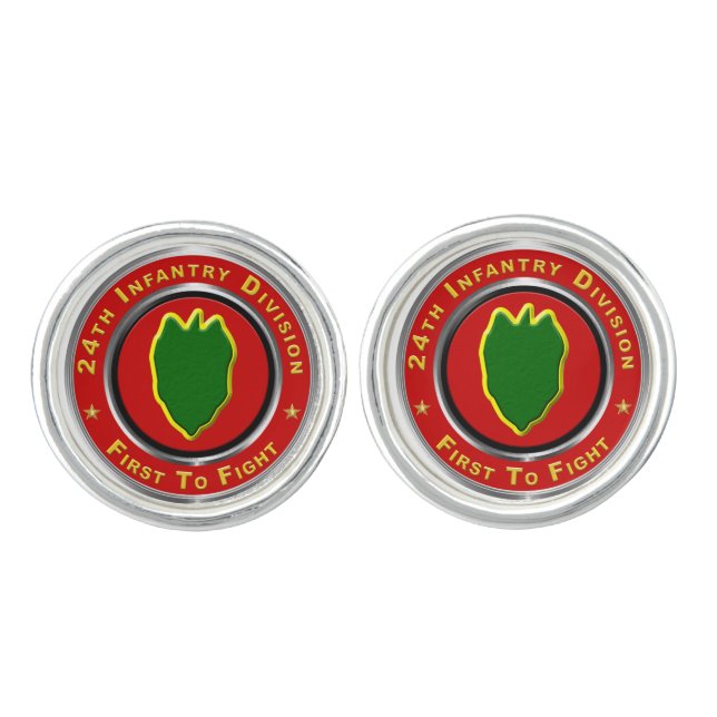 24th Infantry Division Cufflinks (Front)