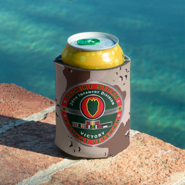 24th Infantry Division Desert Storm Veteran  Can Cooler (In Situ Pool)