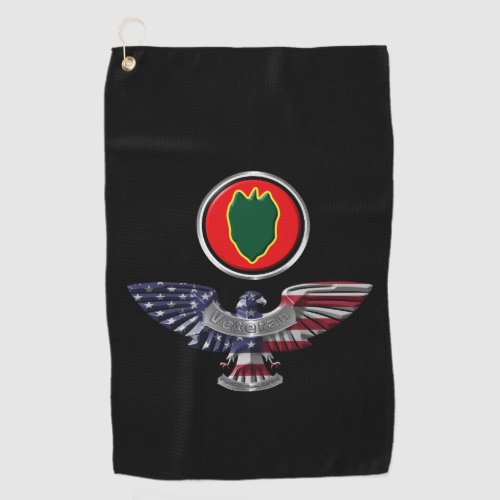 24th Infantry Division Eagle Veteran Golf Towel