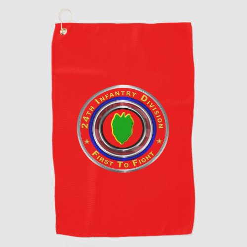 24th Infantry Division First To Fight Golf Towel