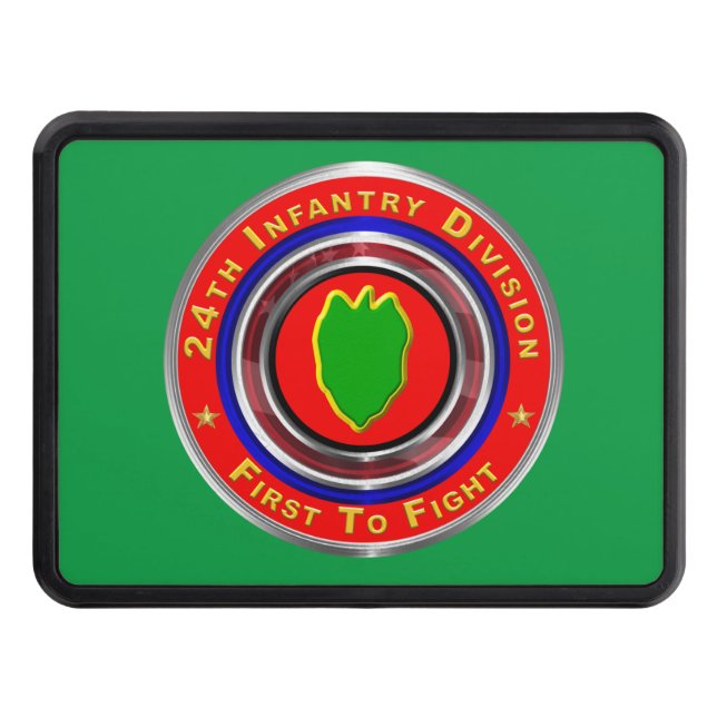 24th Infantry Division “First To Fight” Hitch Cover (Front)
