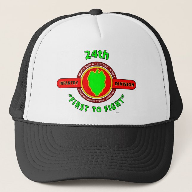 24TH INFANTRY DIVISION "FIRST TO FIGHT" PRODUCTS TRUCKER HAT (Front)