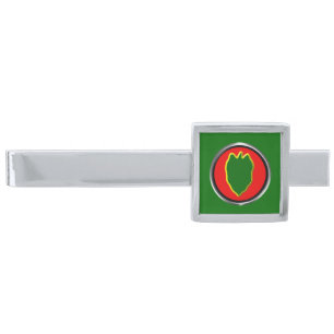 24th Infantry Division “First To Fight” Silver Finish Tie Bar