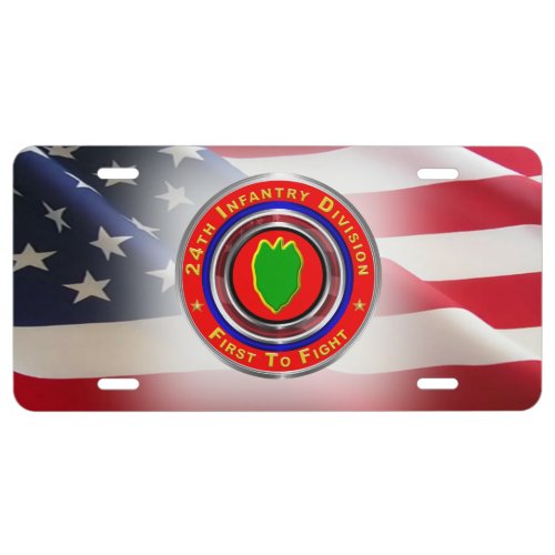 24th Infantry Division License Plate