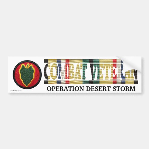 24th Infantry Division SWA Combat Veteran Sticker