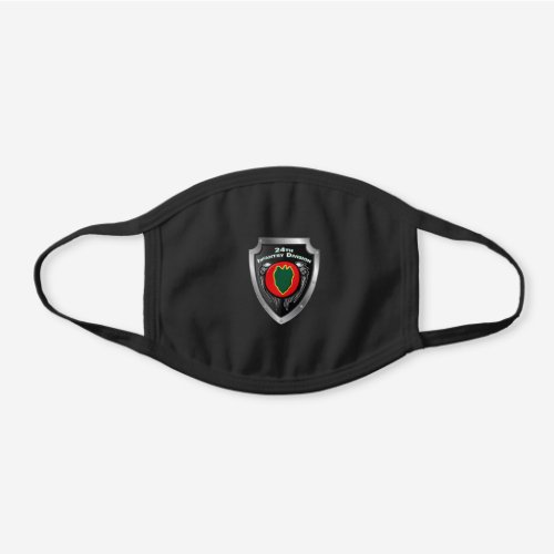 24th Infantry Division Victory Division Black Cotton Face Mask