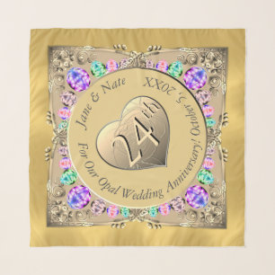 24th Opal Anniversary Chiffon Scarf