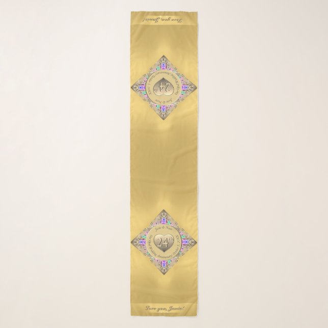 24th Opal Anniversary Scarf (Front)