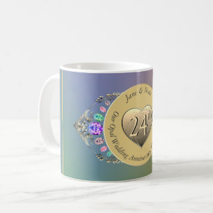 24th Opal Wedding Anniversary Coffee Mug