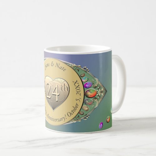 24th Opal Wedding Anniversary Coffee Mug