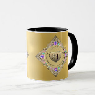24th Opal Wedding Anniversary Mug