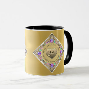 24th Opal Wedding Anniversary Mug