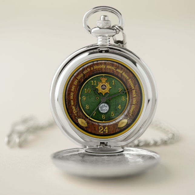 24th Regiment of Foot Commemorative Pocket Watch (Inside)