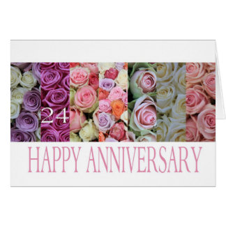 24th Wedding Anniversary Greeting Cards | Zazzle