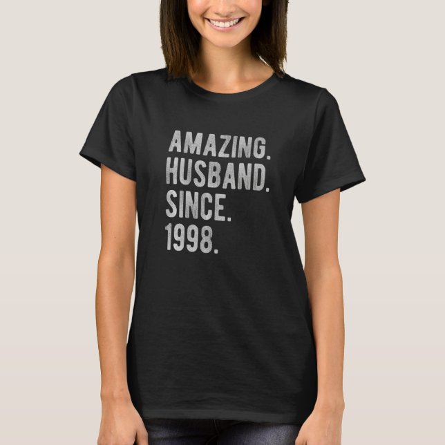 24th Wedding Anniversary For Him Amazing Husband S T-Shirt (Front)