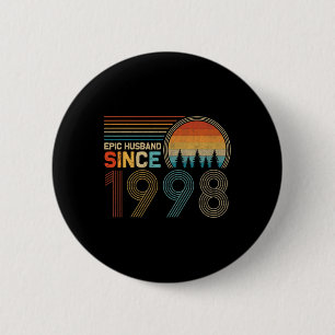24th Wedding Anniversary for Him Epic Husband Sinc Button