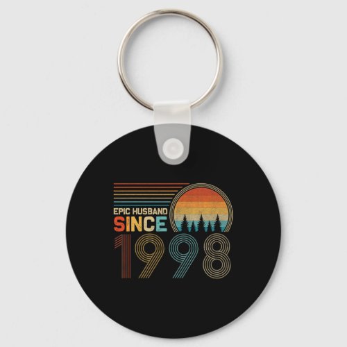 24th Wedding Anniversary for Him Epic Husband Sinc Keychain