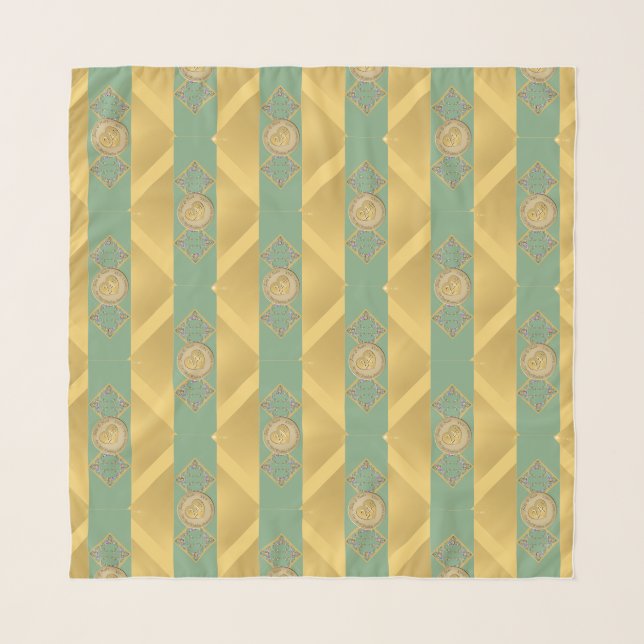 24th Wedding Anniversary Tablecloth Scarf (Front)